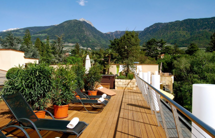 Nuova terrazza sul tetto nel Park Hotel Mignon Merano